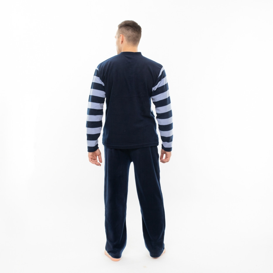 Ανδρική Πυτζάμα Fleece Ριγέ