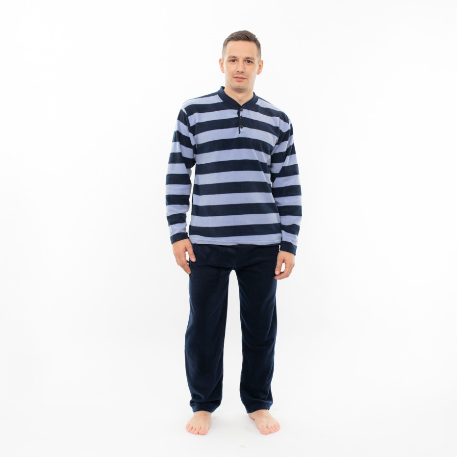 Ανδρική Πυτζάμα Fleece Ριγέ
