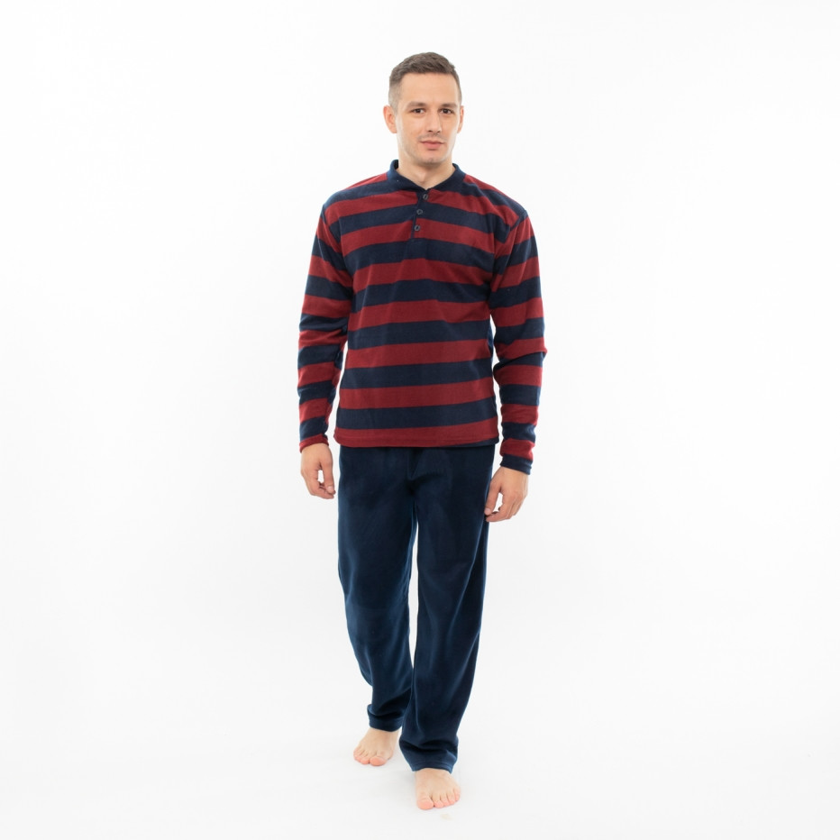 Ανδρική Πυτζάμα Fleece Ριγέ