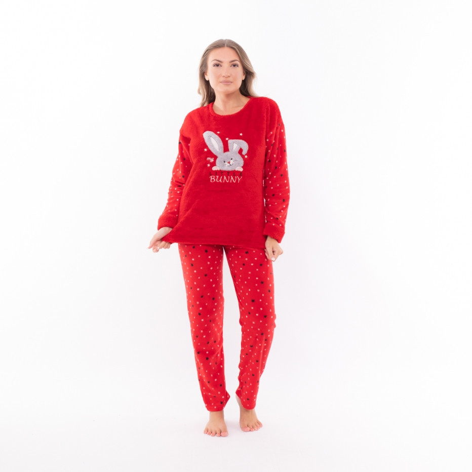Γυναικεία Πιτζάμα Fleece Με Κουνελάκι