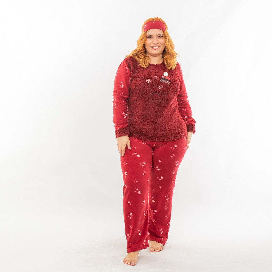 Γυναικεία Πιτζάμα Μεγάλο Μέγεθος Fleece