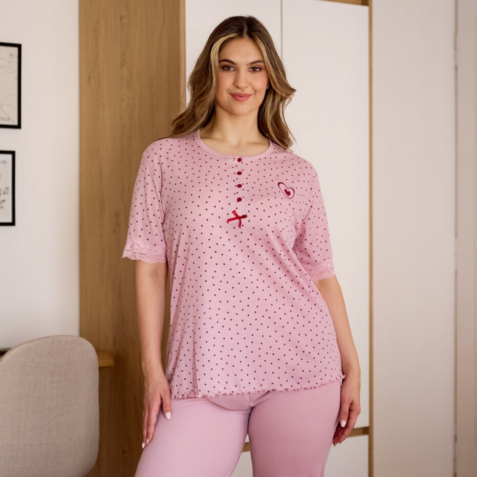 Γυναικεία Πυτζάμα Ανοιξιάτικη Plus Size