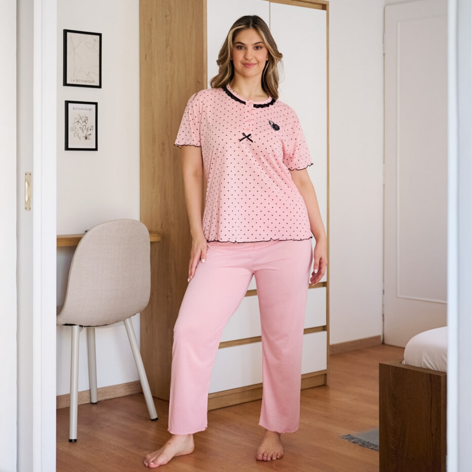 Γυναικεία Πυτζάμα Ανοιξιάτικη Plus Size
