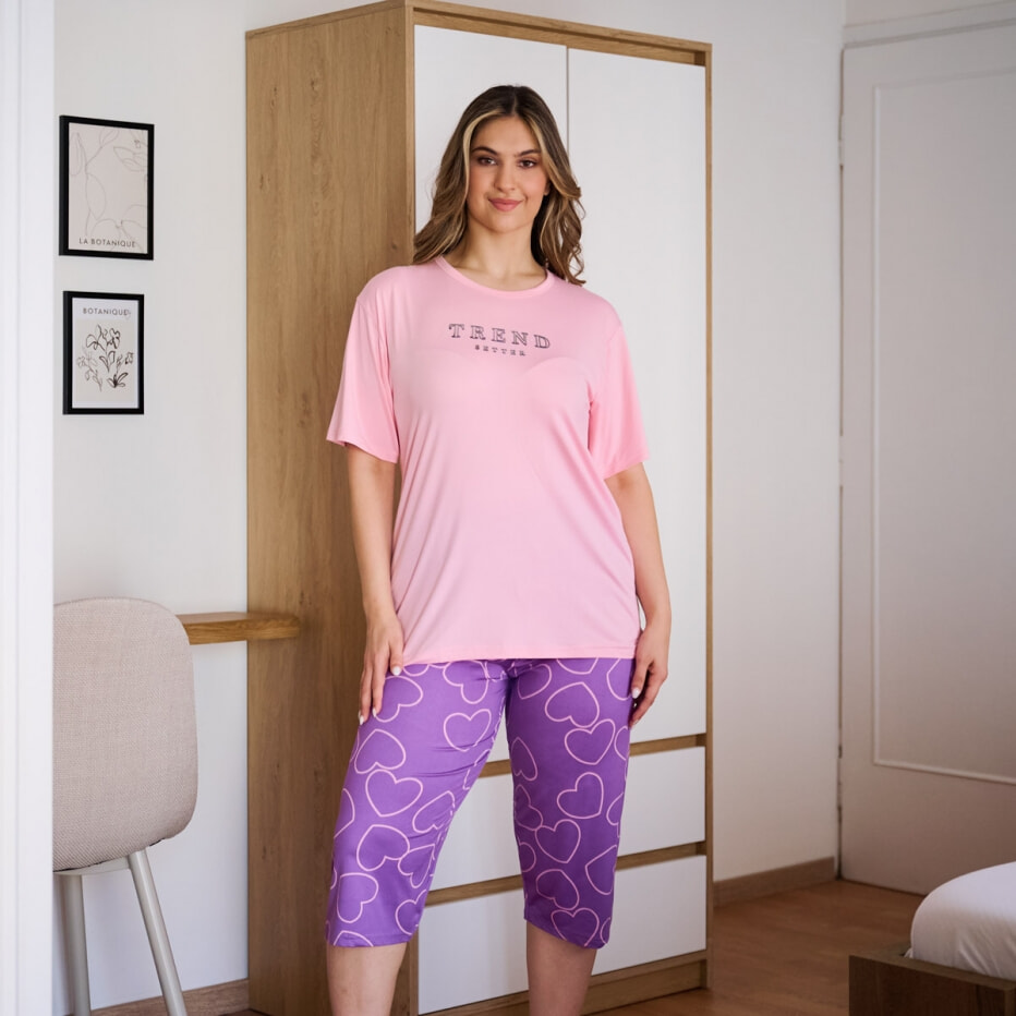 Γυναικεία Πυτζάμα Καλοκαιρινή Plus Size
