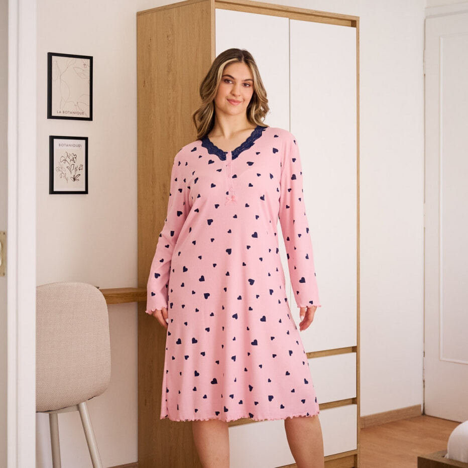 Γυναικεία Ριπ Νυχτικιά Plus Size
