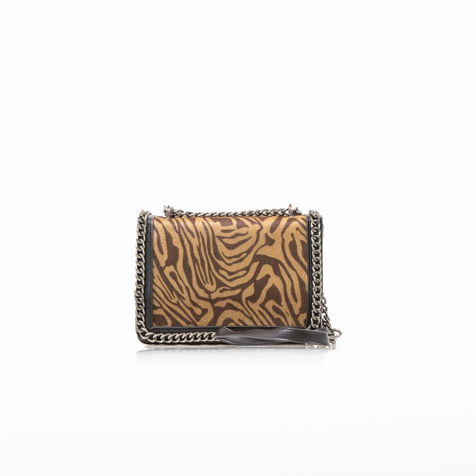 Γυναικεία Τσάντα με Animal Print Χιαστί