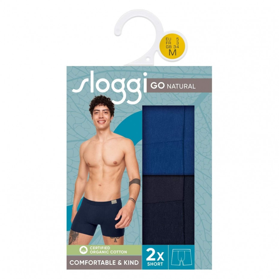 SLOGGI Ανδρικό Μπόξερ Go Natural Short 2 Tεμάχια