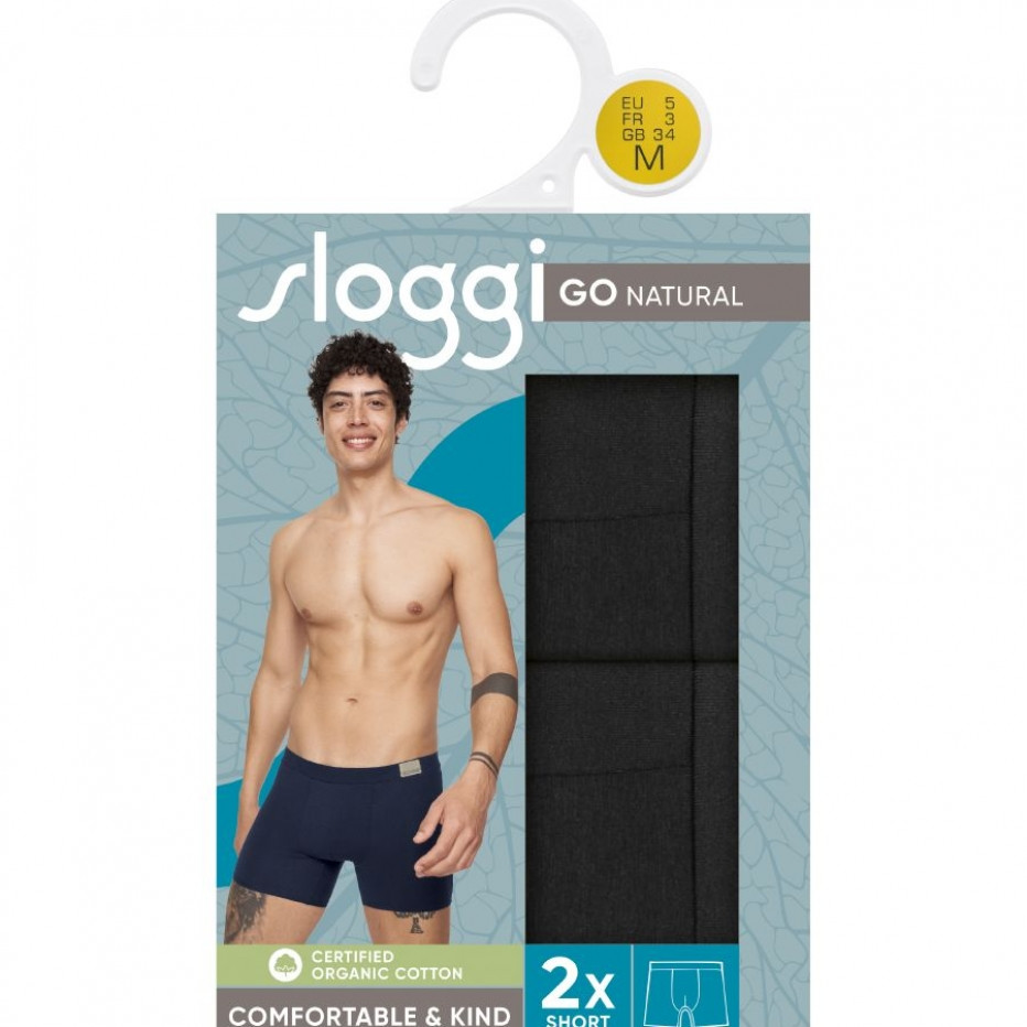 SLOGGI Ανδρικό Μπόξερ Go Natural Short 2 Tεμάχια