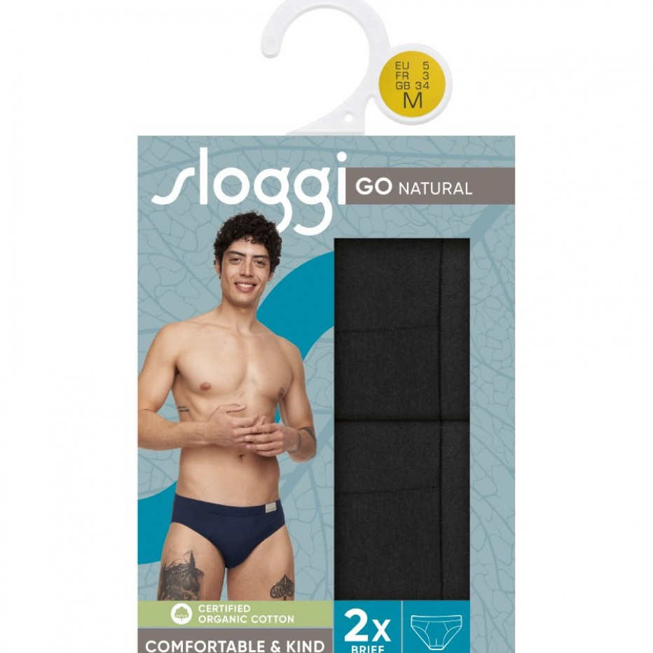 SLOGGI Ανδρικό Σλιπ Go Natural Brief 2 Τεμάχια